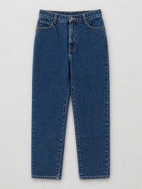 BONGO Straight-Leg High-Rise Jeans in Dark Blue